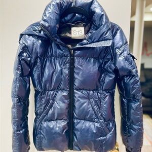 S13 New York Metallic Space Straight Puffer Jacket Sz Woman’s S 🔥 😎